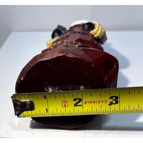 Santa Claus Figurine With Birdhouse 8" Tall Holiday Decor Red Gold Blue - Picture 5 of 7